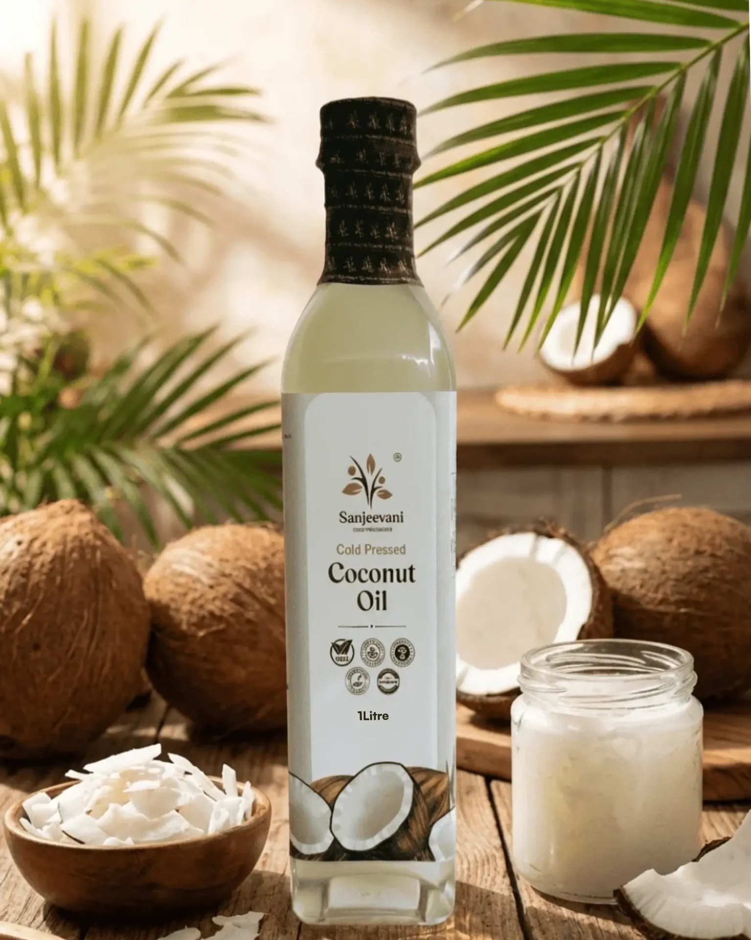 Sanjeevani Cold Pressed Coconut Oil 1Lit