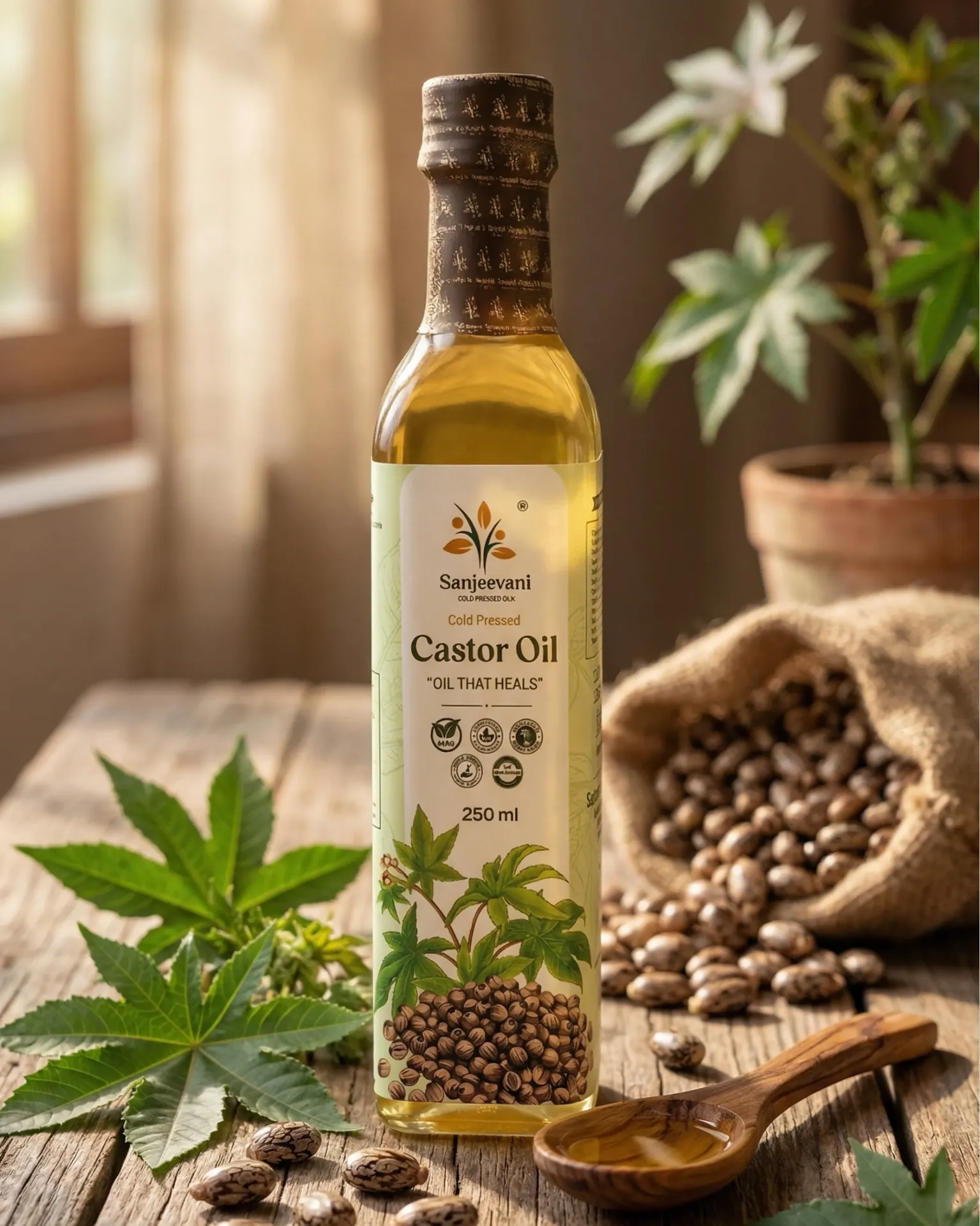 Sanjeevani Cold Pressed Castor Oil 250ml