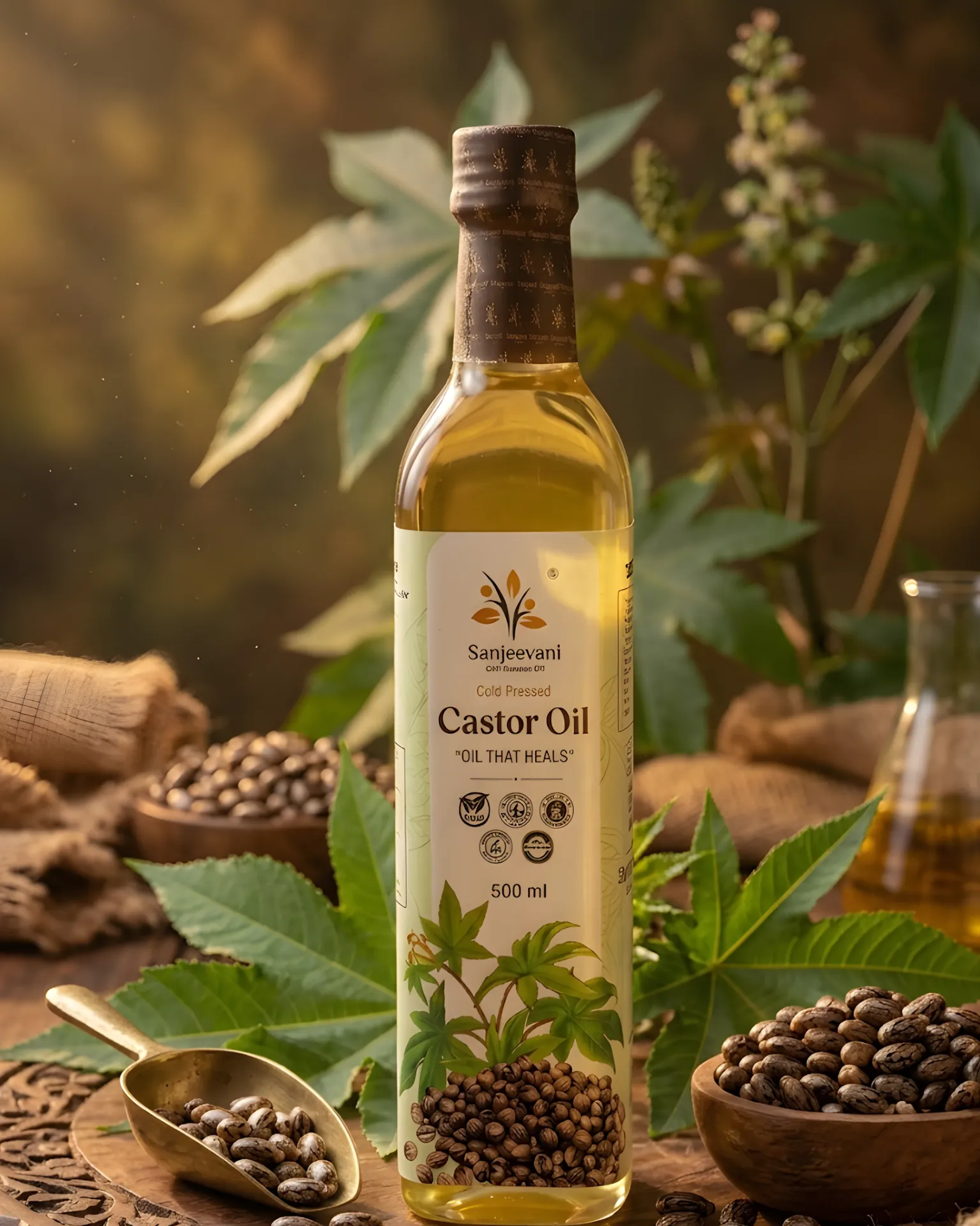 Sanjeevani Cold Pressed Castor Oil 500ml
